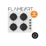 Ferre Steamart-Fryart Serisi Beyaz Set (CS206-FA + QEP63CB +D078) - Emaye Izgara - Görsel 3