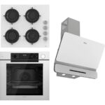 Ferre Steamart-Fryart-Sılentart Serisi Beyaz Set (CS206 + QEP64CB +D081-SA) - Emaye Izgara