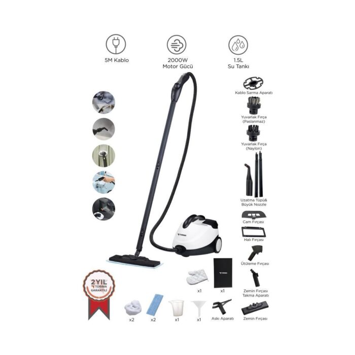 Torima V22B Koltuk ve Halı Yıkama Makinesi + CB-08C Çok Fonksiyonlu Buharlı Temizleyici - Görsel 3