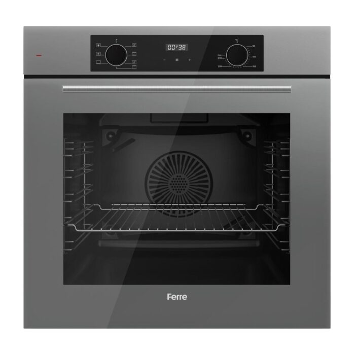 Ferre Flowart-Sılentart Serisi Gri Set (SC408-WFA + QBL63CPR +D082-SA) - Döküm Izgara / 65 cm Ocak - Görsel 4