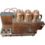 Safir Çay Kazanları 3 Demlikli Bakır Çay Kazanı Elektrik +Tüplü Tam Otomatik Çay Ocağı Osmanlı Tuğra Model Çay Semaveri - Görsel 4