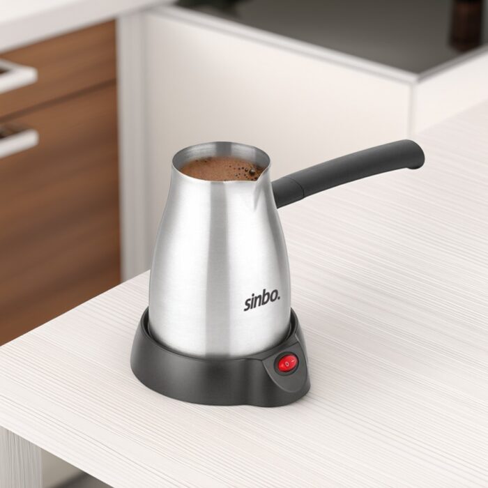 Sinbo SCM-2967 Kablosuz Elektrikli Cezve - Inox - 1000 Watt - Görsel 1