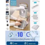 Teknoloji Gelsin Buzlu Vantilatör Mini Fan 5 Spreyli Su Püskürtmeli 600 ml Buhar Makinesi Nemlendirici Mini Klima Rgb - Görsel 4