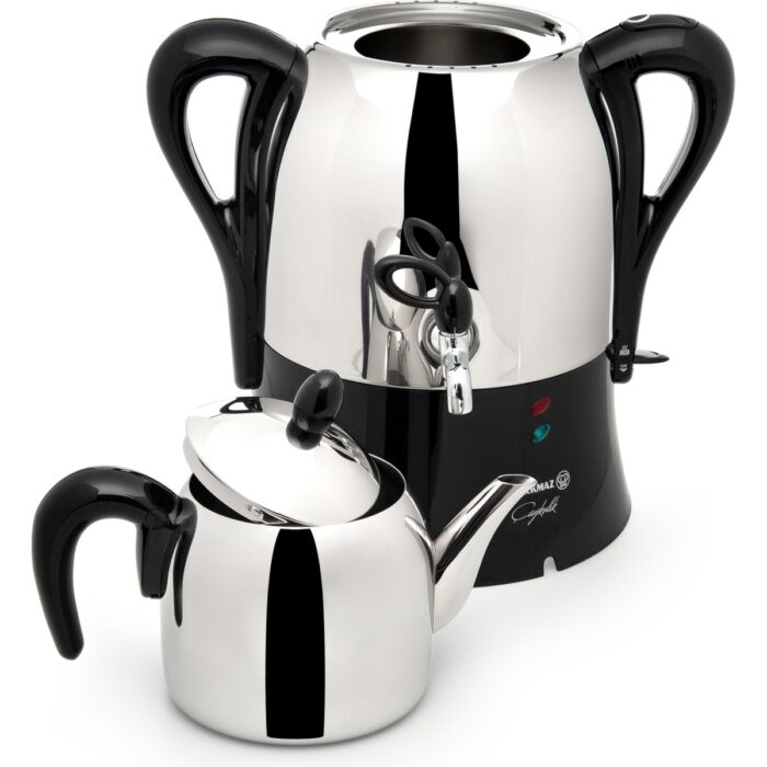 Korkmaz A341-04 Çaykolik Siyah 2000 W Çelik Semaver / Siyah - Görsel 5