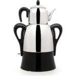 Korkmaz A341-04 Çaykolik Siyah 2000 W Çelik Semaver / Siyah - Görsel 3