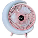 Wexta S24 Taşınabilir Masaüstü Pembe Usb Fan - Görsel 2