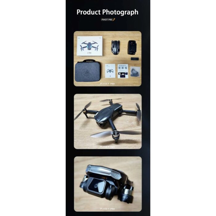 MISAWA Pıhot P60 Max Akıllı 4K  Drone Kameralı Uzaktan Kumandalı Fotoğrafçılık Uygulamalı Kontrollü - Görsel 5