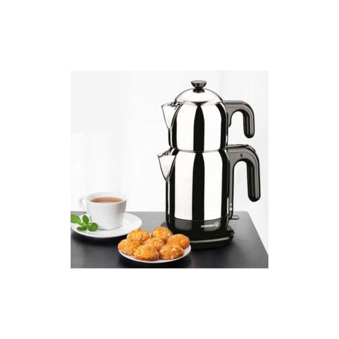 110001061527278.jpg Korkmaz A369 Demtez InoxSiyah Elektrikli Çaydanlık 1.6 lt - Görsel 1