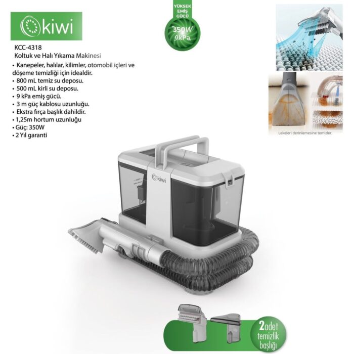 Kiwi KCC-4318 Koltuk ve Halı Yıkama Makinesi - Beyaz - 330 Watt - Görsel 1