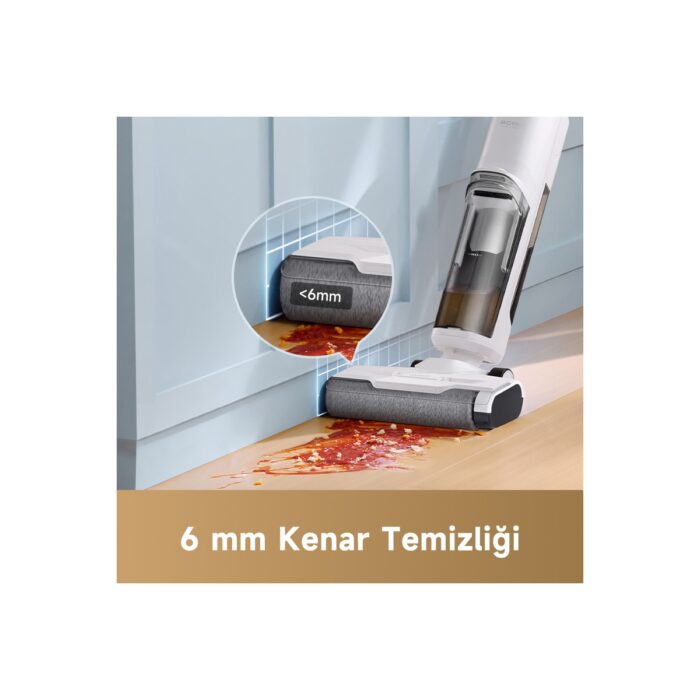 Mova K10 Islak ve Kuru Süpürge, 6 mm Kenar Temizleme, 3,8 kg Ultra Hafif Gövde - Görsel 3