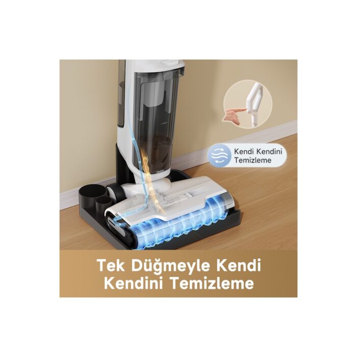 Mova K10 Islak ve Kuru Süpürge, 6 mm Kenar Temizleme, 3,8 kg Ultra Hafif Gövde - Görsel 4