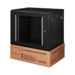 Lande - 9u 19" Duvar Tipi Rack Kabinet – Genişlik: 600 mm | Derinlik: 450 mm – Siyah (Demonte)