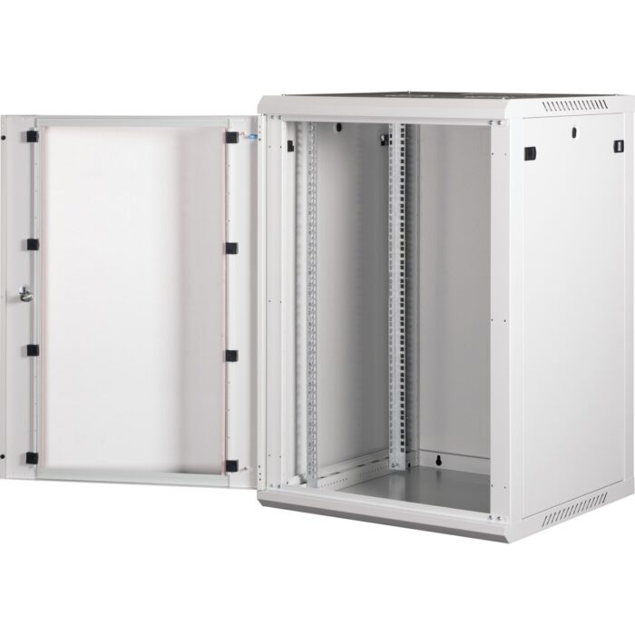 Lande 18U 19" Duvar Tipi Rack Kabinet – Genişlik: 600 mm | Derinlik: 600 mm – Açık Gri (Demonte) - Görsel 3