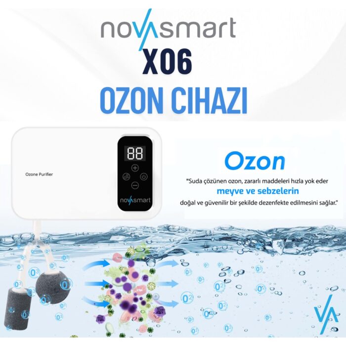 Nova Smart X06 Ozon Cihazı - Meyve, Sebze ve Hava Sterilizasyonu - Görsel 5
