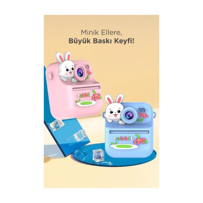 Torima Cmr-33 Mavi Dijital Video Kayıt Fotoğraf Çocuk Kamerası Termal Resim Kağıt Baskılı Yazıcı - Görsel 3