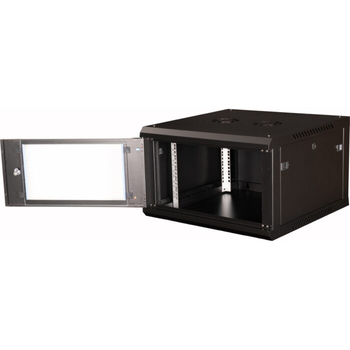 Lande - 6u 19" Duvar Tipi Rack Kabinet – Genişlik: 600 mm | Derinlik: 600 mm – Siyah - Görsel 2