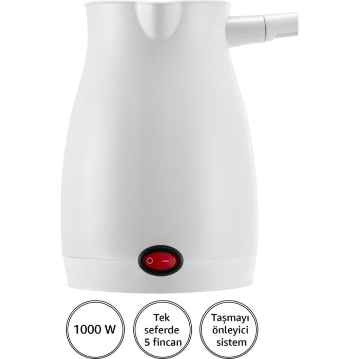 Awox Caffeen Türk Kahvesi Makinesi Elektrikli Cezve Beyaz - Görsel 3