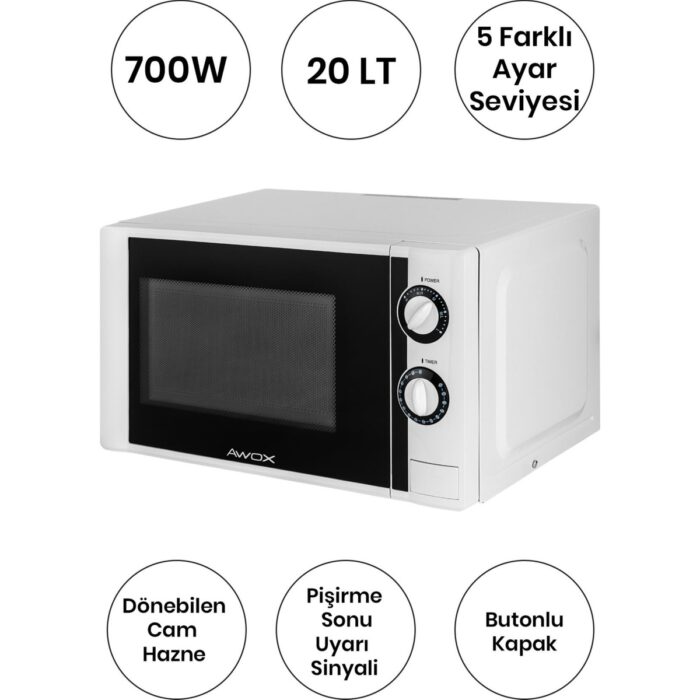 Awox P20 Mikrodalga Fırın Beyaz - Görsel 4