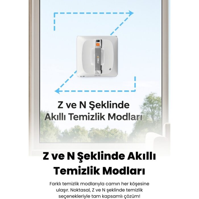 Mieco WA9 Pro Çift Yönlü Su Püskürtmeli Cam Temizleme Robotu (Kumandalı) - Görsel 4