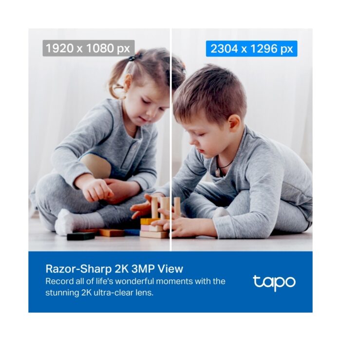 TP-Link Tapo C210 | Akıllı Wi-Fi Güvenlik Kamerası | 2K 3MP | 360° Hareket Takibi | 9m Gece Görüşü | Çift Yönlü Ses | Sesli Alarm | Bebek Ağlaması Tespiti | Bulut/SD Kart Depolama | Anlık Uyarılar - Görsel 3