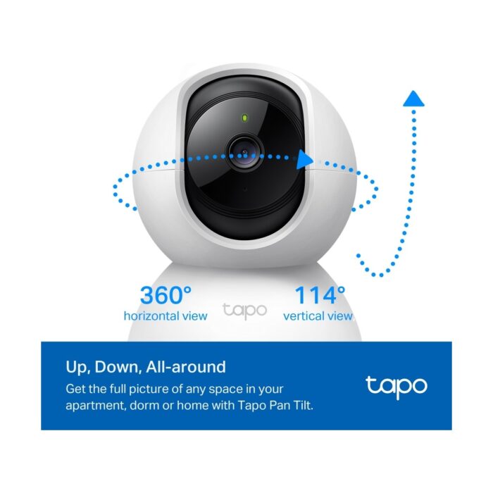 TP-Link Tapo C210 | Akıllı Wi-Fi Güvenlik Kamerası | 2K 3MP | 360° Hareket Takibi | 9m Gece Görüşü | Çift Yönlü Ses | Sesli Alarm | Bebek Ağlaması Tespiti | Bulut/SD Kart Depolama | Anlık Uyarılar - Görsel 4