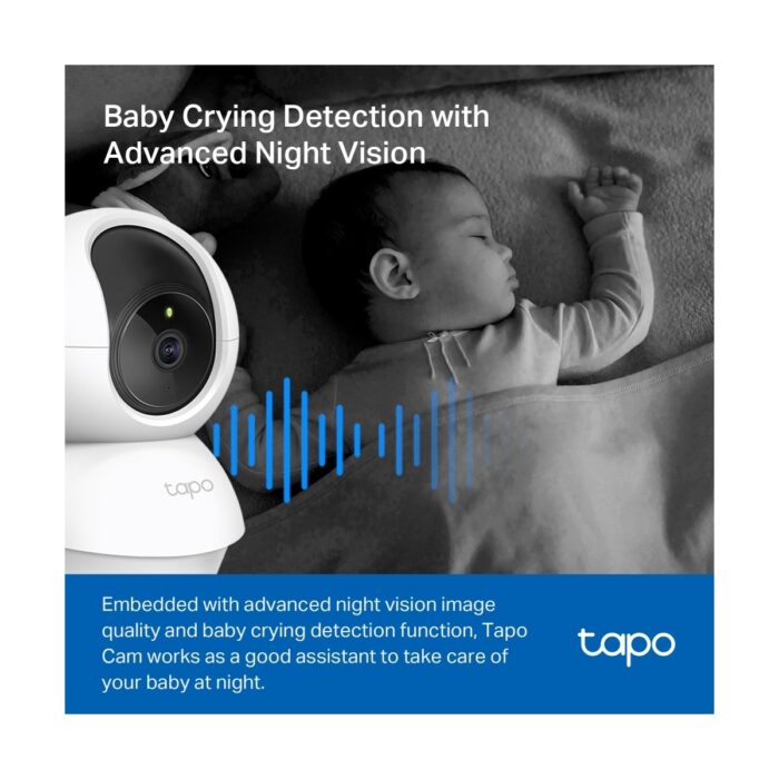 TP-Link Tapo C210 | Akıllı Wi-Fi Güvenlik Kamerası | 2K 3MP | 360° Hareket Takibi | 9m Gece Görüşü | Çift Yönlü Ses | Sesli Alarm | Bebek Ağlaması Tespiti | Bulut/SD Kart Depolama | Anlık Uyarılar - Görsel 5