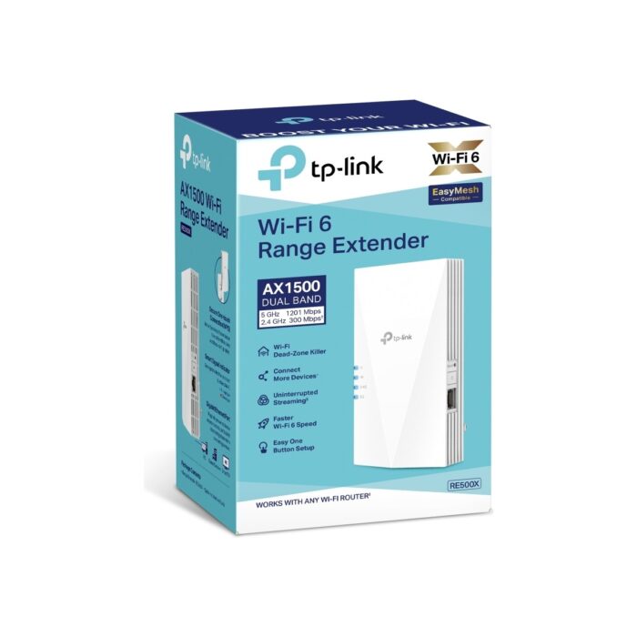 TP-Link RE500X | Wi-Fi 6 Menzil Genişletici | AX1500 Mbps | Dual Band | 1 Gigabit Port | EasyMesh Destekli | Access Point Modu | Kolay Kurulum | Tüm Modem ve Router Modelleri ile Uyumludur - Görsel 4