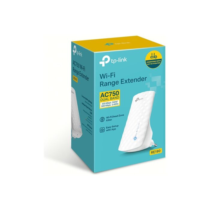 TP-Link RE190 | Wi-Fi 5 Menzil Genişletici | AC750 Mbps | Dual Band | Kolay Kurulum | Kompakt Tasarım | Tüm Modem ve Router Modelleri ile Uyumludur - Görsel 4