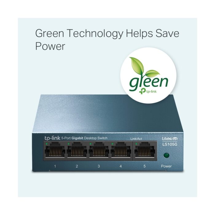 TP-Link LS105G 5 Port 10-100-1000 Mbps Switch Metal Kasa - Görsel 4