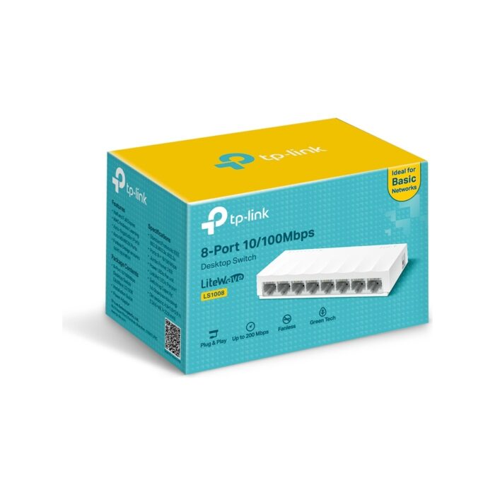 TP-Link LS1008. 8-Port 10/100Mbps Masaüstü Switch - Görsel 2