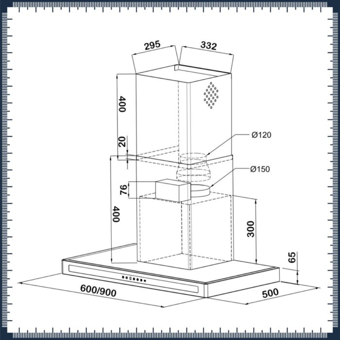 Kügerr F10 ' Dünyanın En Sessiz Davlumbazı'  60 cm Davlumbaz - Görsel 4