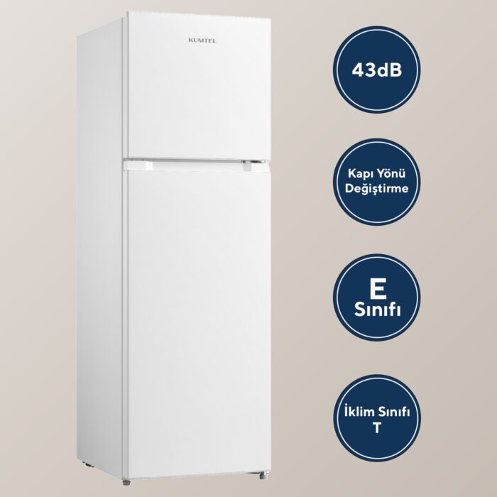 Kumtel Çift Kapılı No Frost Buzdolabı 266L HTMF-270 - Görsel 4