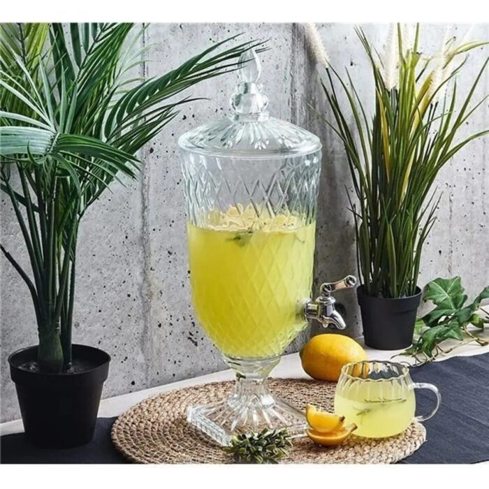 Devigo Cam Şerbetlik Lüks 4.5 Litre Kokteyl Limonata Meşrubat Sebil - Görsel 4