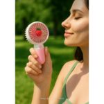 Aksesuar Kasabası Sevimli Meyve Figürlü Şarjlı Taşınabilir Mini El Fanı ve Masa Fanı Soğutucu Pervane - Görsel 2