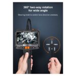 Anesok S10 360° Oynar Başlı Çift Kameralı 6mm Dual Lens 1 metre Yarı Sert Kablo Su Geçirmez Endoskop Kamera - Görsel 2