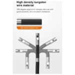 Anesok S10 360° Oynar Başlı Çift Kameralı 6mm Dual Lens 1 metre Yarı Sert Kablo Su Geçirmez Endoskop Kamera - Görsel 3