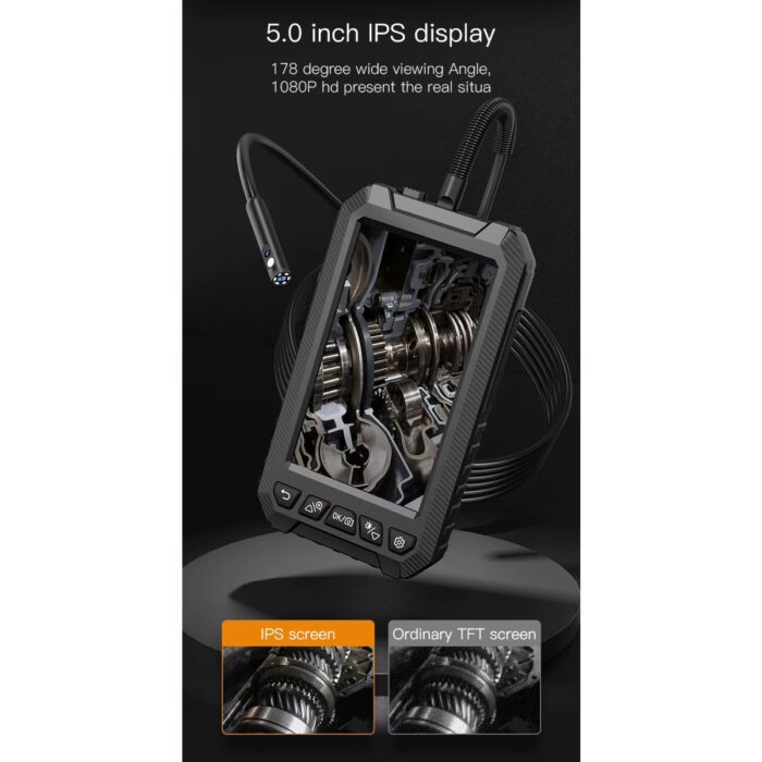 Anesok 5003-B 8mm Dual Lens 5 Metre Sert Kablo Su Geçirmez Endoskop Kamera - Görsel 2