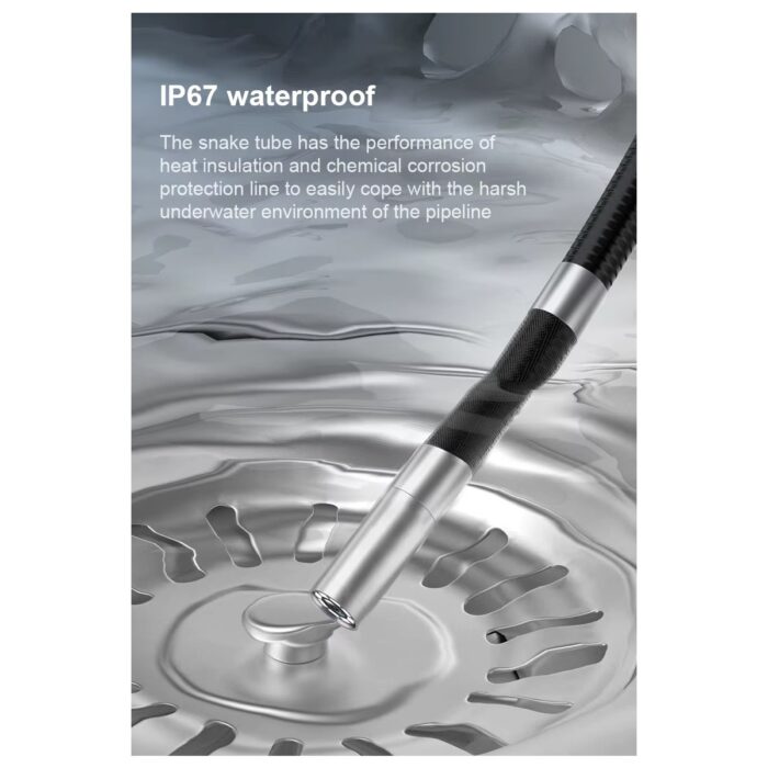 Anesok S10 360° Oynar Başlı 3.9mm Lens Çapı 1 metre Yarı Sert Kablo Su Geçirmez Endüstriyel Endoskop Kamera - Görsel 4