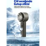 Moen Taşınılabilir Şarjlı El Fanı - Turbo Üfleme Teknolojisi , LCD Kademe Ayarlama , Yüksek Dayanıklılık - Görsel 2