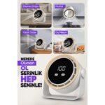 Moen Şarjlı Turbo Masa Fanı Duvara Monte Edilebilir, Yüksek Üfleme Gücü, 5 Kademe Ayarlanabilir Hız - Görsel 2