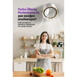 Moen Şarjlı Turbo Masa Fanı Duvara Monte Edilebilir, Yüksek Üfleme Gücü, 5 Kademe Ayarlanabilir Hız - Görsel 4