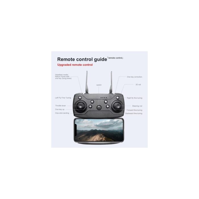 Hk Tech E99 Katlanabilir Drone, Profesyonel Hd Kamera, Wifi, Fpv Fotoğraf Quadcopter Selfie Drone - Görsel 4
