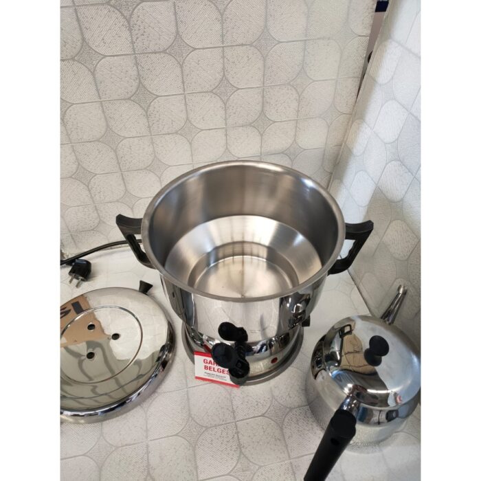 Seçil 70 Bardak Paslanmaz Çelik Elektrikli Termostatlı Semaver – Enerji Tasarruflu Çay Kazanı - Görsel 4