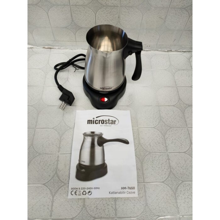 Repa DTM Microstar Hatır Katlanabilir Çelik Elektrikli Cezve 6 Fincan / 800 W – 360° Döner Taban, Gösterge Işığı - Görsel 3