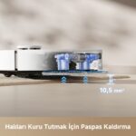 Dreame L40 Ultra CE Robot Süpürge Beyaz, 13.000Pa Emiş Gücü, Özel Halı Temizliği Stratejisi Gücü, Duoscrub™ Paspaslama Sistemi - Görsel 2