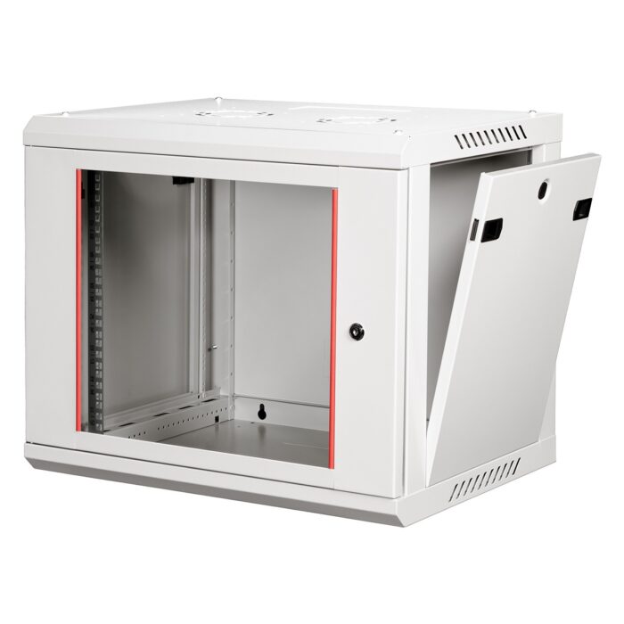 Lande 9u 19" Duvar Tipi Rack Kabinet – Genişlik: 600 mm | Derinlik: 450 mm – Açık Gri - Görsel 2