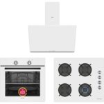 Simfer 4 Fonksiyon Trend Beyaz Cam 3'lü Ankastre Set (Fırın + Ocak + Davlumbaz) - Görsel 2