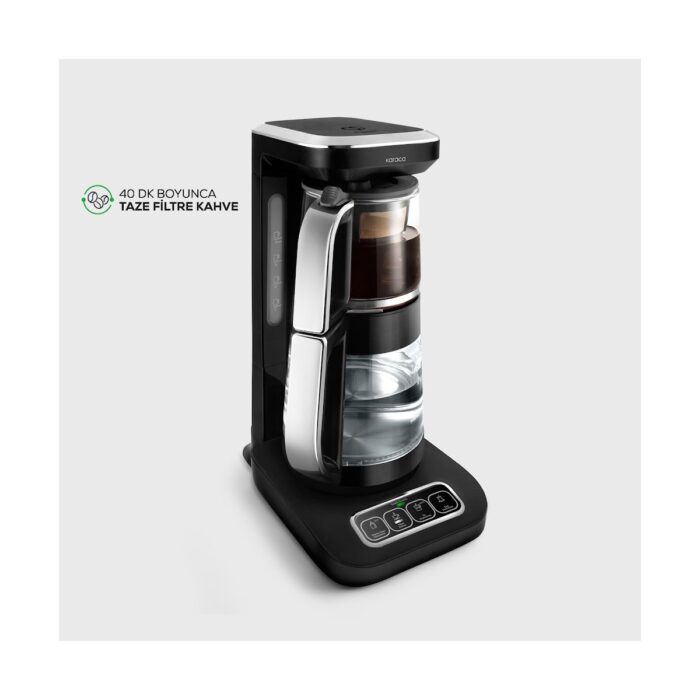 Karaca Robotea Pro 4 in 1 Konuşan Cam Çay Makinesi Black Chrome - Görsel 3