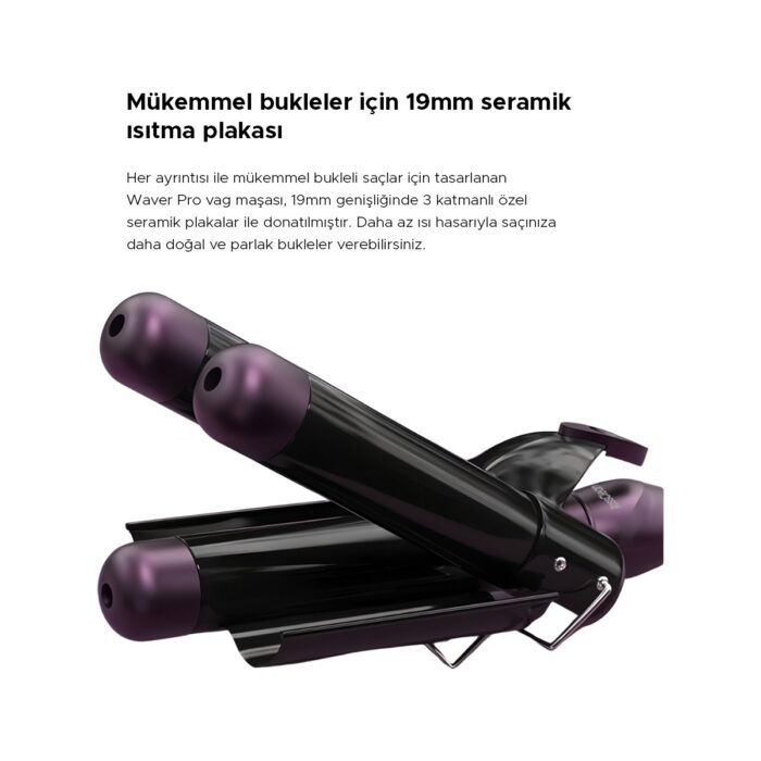 RossClean Favored Waver Pro LED Ekranlı Wag Su Dalgası Saç Maşası - Görsel 5