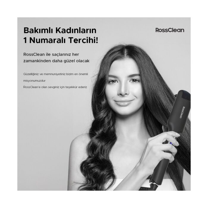 RossClean Favored Extra+ Negatif Iyon ve Kızılötesi LED Ekranlı Saç Düzleştirici - Görsel 4